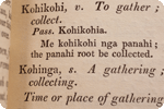 Image: Williams, W. (1844).  A dictionary of the New-Zealand language and a concise grammar... Paihia : Printed at the Press of the C.M. Society. [Detail.]